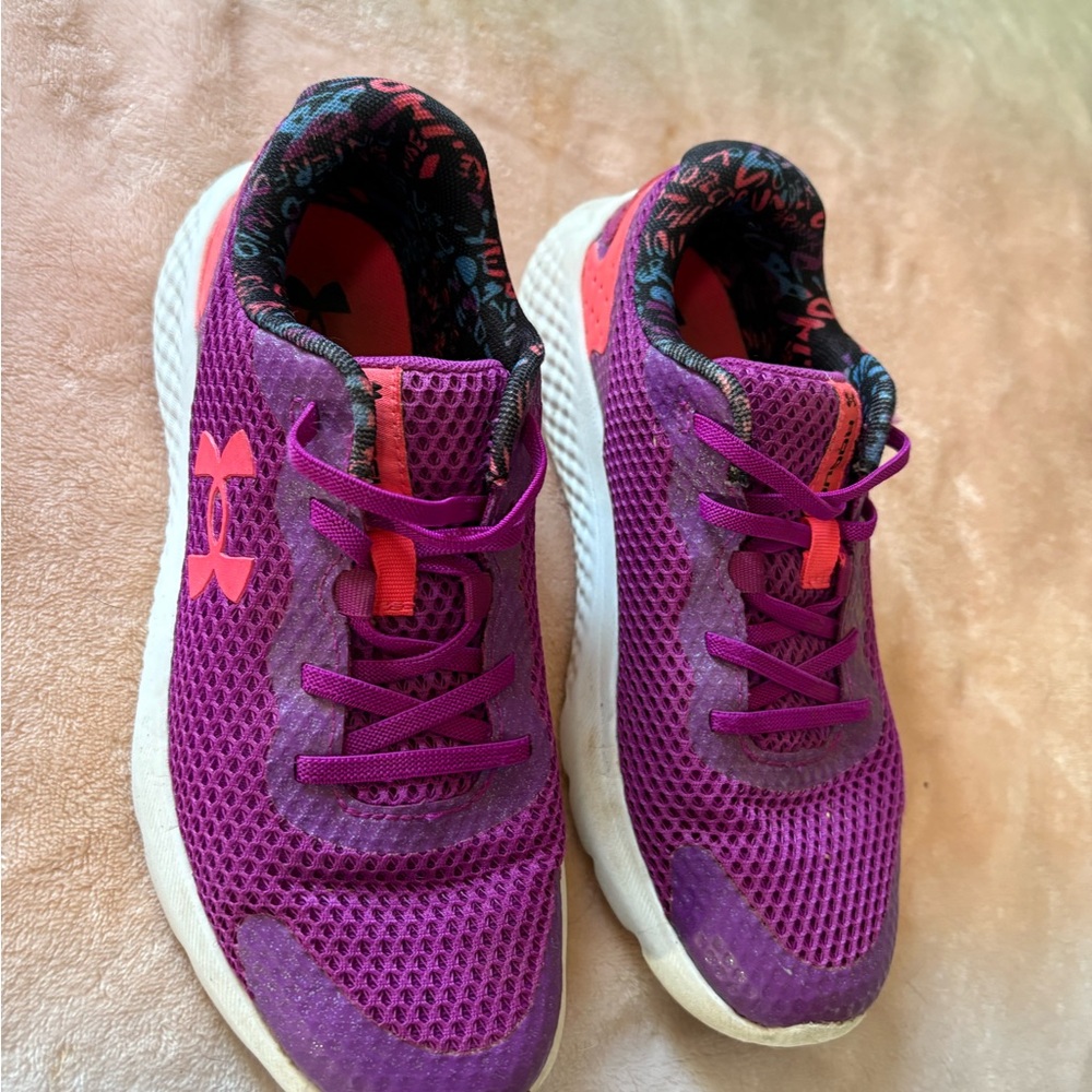 Under Armour Purple and Orange Sneakers
